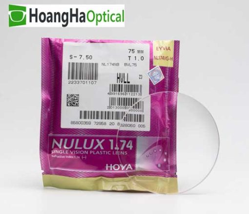 Tròng kính Hoya Nulux 1.74 HVLL Siêu Mỏng
