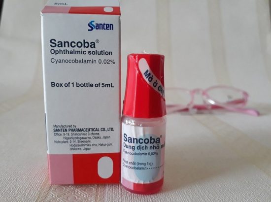 Hình ảnh thuốc nhỏ mắt Sancoba thực tế