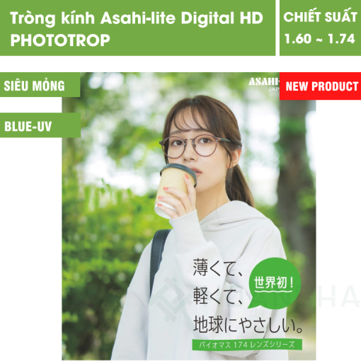 Tròng kính Asahi-lite Digital HD Phototrop