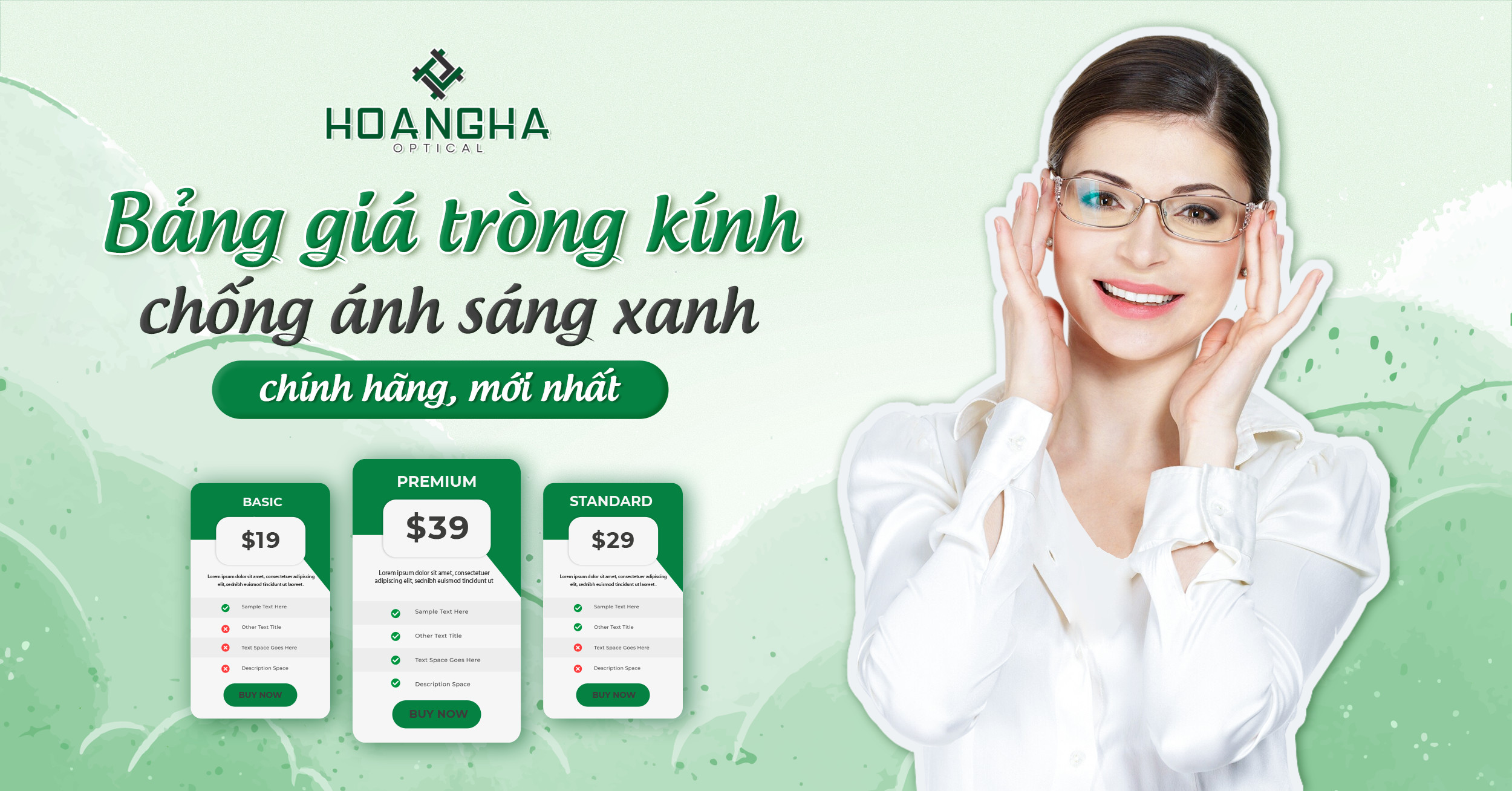 Giá tròng kính chống ánh sáng xanh
