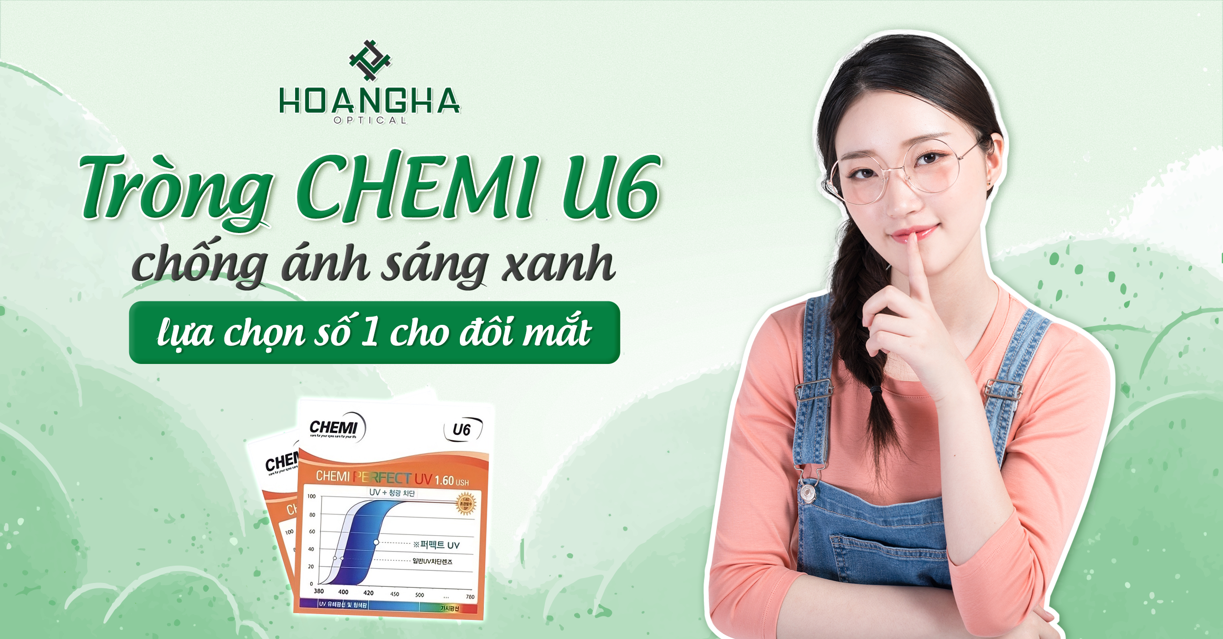 tròng kính chống ánh sáng xanh chemi u6