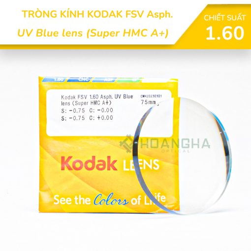 Tròng kính chống ánh sáng xanh Kodak UVBlue Lens 1.60